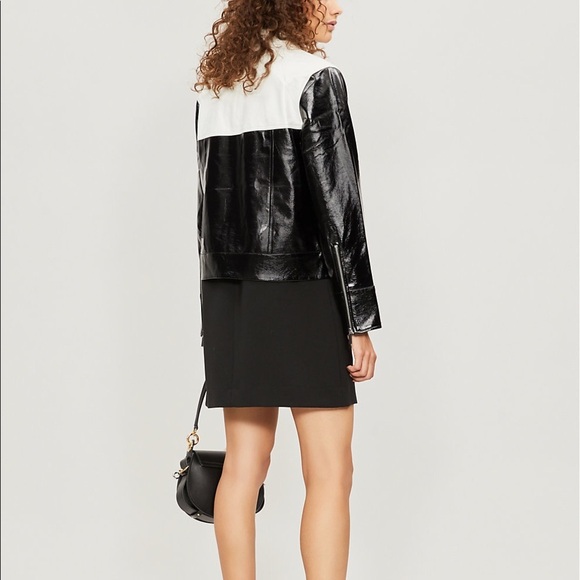 Sandro Noir Contrast Collar Embroidered Bob Dress - Picture 11 of 15